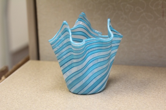 Rare Venetial Swirl Artglass Small Vase