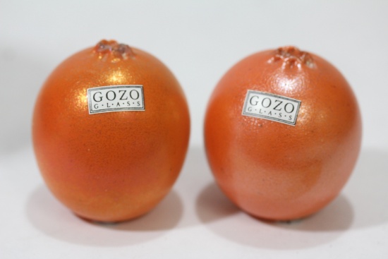 Lot of 2 Gozo Glass Fruit