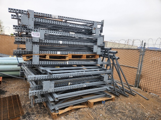 Teardrop Pallet Racking Upright | Grey | 72"x8' | 71lbs | Qty 35