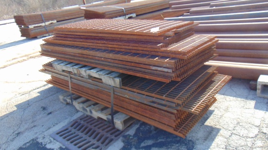 Steel Grating | Rusty | Assorted 1" Thick | 2550 lbs total | Qty 29