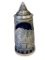 GERZ SALT GLAZED POTTERY GERMAN BEER STEIN WITH PEWTER FLIP LID