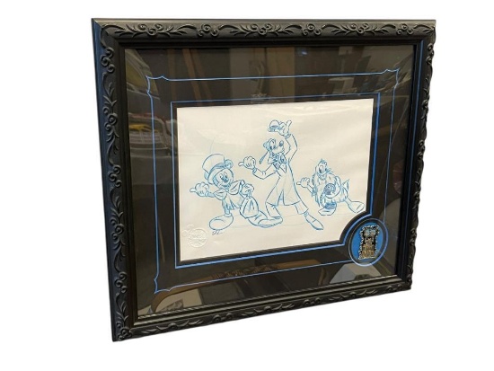 DISNEY HAUNTED MANSION CHARACTER OF THE MONTH SKETCH WITH HAUNTED MANSION PIN
