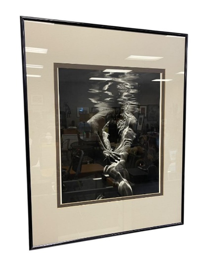 NUDE BLACK AND WHITE PHOTOGRAPH BY KNOWN ARTIST BRETT WESTON "UNDERWATER NUDE"