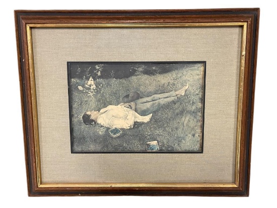 ANDREW WYETH "THE BERRY PICKER" 1961 PRINT