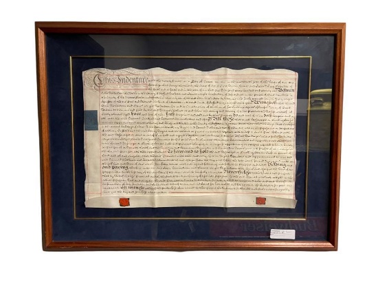 CIRCA 1779 INDENTURED LAND DOCUMENT DETAILING A LAND TRANSACTION IN BYFIELD, NORTHAMPTON, ENGLAND