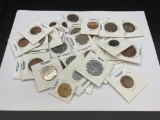 35 ASSORTED FOREIGN COINS FROM ALL OVER THE WORLD