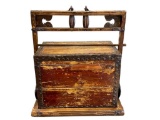 ANTIQUE 19TH CENTURY CHINESE STACKING WEDDING DROWRY CHEST CONSTRUCTED OF CAMPHOR WOOD