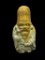 ANTIQUE JAPANESE FUKUROKUJU GOD OF WISDOM AND LONGEVITY CEMENT FIGURE
