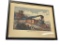 CURRIER & IVES AMERICAN EXPRESS TRAIN STEAM LOCOMOTIVE PRINT