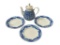 USSR SOVIET UNION LOMONOSOV IMPERIAL COBALT AND WHITE PORCELAIN FORGET ME NOT TEA POT
