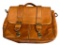 CLAIRE CHASE INDIAN MOTORCYCLES BROWN LEATHER MESSENGER BAG INCLUDES SHOULDER STRAP
