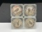 FOUR 1993 AUSTRAILIAN KOOKABURRA .999 FINE SILVER DOLLARS