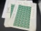 100 U.S. THOMAS JEFFERSON 1968 1 CENT STAMPS UNCUT SHEETS AS PART OF FOOTBALL BET