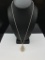 STERLING SILVER MOTHER MARY OVAL PENDANT AND NECKLACE