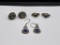 THREE PAIRS OF VINTAGE STERLING SILVER EARRINGS INCLUDING ONE WITH CLIP-BACKS