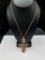 STERLING SILVER ETHIOPIAN CROSS PENDANT NECKLACE