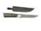DAMASCUS STEEL FIXED BLADE KNIFE FEATURING STRAIGHT BACK BLADE