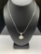STERLING SILVER MABE PEARL PENDANT NECKLACE
