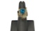 IMPRESSIVE LADIES 14K YELLOW GOLD SWISS BLUE TOPAZ AND DIAMOND RING