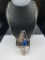 ARTIST SIGNED AARON RUBINSTEIN STERLING SILVER LAPIS MODERNIST NECKLACE