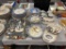 SAKURA CHRISTMAS HOLIDAY DINNER SETTING, TWO DIFFERENT PATTERNS BOTH WITH SNOWMAN DESIGN