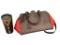 MARKED LOUIS VUITTON LARGE SHOULDER BAG PLUS LOUIS VUITTON DECORATED TUMBLER