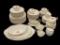 TAYLOR SMITH TAYLOR US POTTERY IVORY CHINA SET FLORAL AND GILT DESIGN
