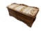 VINTAGE LANE CEDAR CHEST BENCH WITH UPHOLSTERED BENCH CUSHION