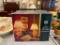 NEW IN BOX WINDSOR & BROWNE SET OF TWO SOLID BRASS TABLE LAMPS WITH SHADES