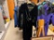 FOUR PIECES OF LADIES CLOTHING INCLUDING FAUX FUR JACKETS AND EXPRESS WORLD BRAND 100% WOOL COAT