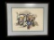LISTED ARTIST IRVING SHAPIRO AWS ORIGINAL WATERCOLOR OF VILLAGE PEOPLE