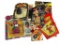 NEW IN PACKAGE ASSORTED VINTAGE TOYS, E.T. BARNEY, WCW RIC FLAIR, DISNEY MAX, AND OTHERS