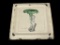 LATE 1800'S HAND PAINTED METAL CEILING TILE SIGNED BY THE ARTIST JEROME H. ROUTEK
