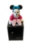 VINTAGE DISNEY MINNIE MOUSE CERAMIC AND TEXTILE SOFT BODY WIND-UP MUSICAL DOLL