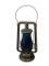 C.T. HAM NO. 0 CLIPPER RAILROAD SIGNAL LANTERN WITH BLUE GLASS GLOBE PAT DATE 1899