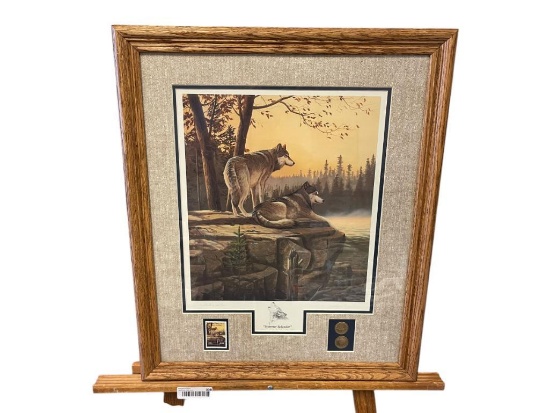 LEO STANS COLLECTOR EDITION WILDLIFE PRINT TITLED "SUMMER SPLENDOR" WITH TOKENS AND STAMP 1991