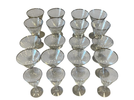 FOSTORIA BRIDAL BELL CUT CRYSTAL STEMWARE DISCONTINUED, PRODUCED FROM 1957-1973