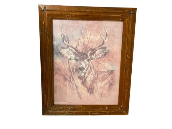 "THE SILENT BUCK" HUNTING PRINT BY K. MAROON
