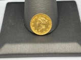 1853 U.S. LIBERTY HEAD $1 GOLD COIN