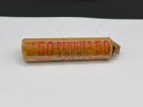 ROLL OF U.S. 1958-D LINCOLN WHEAT CENTS BU IN ORIGINAL ROLL 