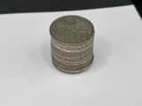 14 1951 GERMANY FEDERAL REPUBLIC 5 MARKS SILVER COINS
