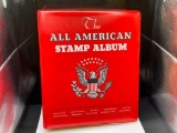 MINKUS THE ALL-AMERICAN STAMP ALBUM BINDER SET NEARLY 75% COMPLETE OF UNUSED STAMPS