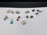 ASSORTED STERLING SILVER FASHION EARRINGS