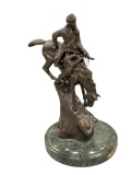 FREDERIC REMINGTON (1861-1909) RENOWN WESTERN ARTIST AND SCULPTOR BRONZE SULPTURE 