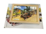 ROUTE 66 AMERICAN HIGHWAY METAL SIGN AND VIBRANT PHOTOGRAPH
