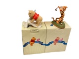 DISNEY POOH & FRIENDS HAND CRAFTED PORCELAIN KEEPSAKE FIGURINES WITH ORIGINAL BOXES