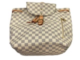 MARKED LOUIS VUITTON DAMIER AZUR WHISPER BACKPACK