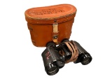 VINTAGE ORIENT SOC 6X30 BINOCULARS NO. 10225 WITH LEATHER STORAGE CASE