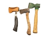 THREE HATCHETS CRAFTSMAN AND PLUMB BRAND, CRAFTSMAN WITH LEATHER GUARD