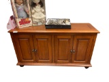 SOLID WOOD SIDEBOARD FEATURING TWO CABINETS